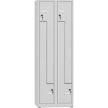 XZ2381 Úsporná šatní skříň kovová, svařená Barvy skříní	 šedo-zelená RAL6011