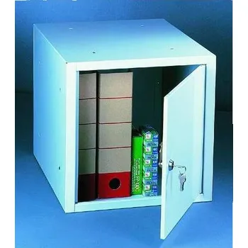 Policová skříň A3030 Uzavíratelná kostka skříňka plechová Barvy skříní Celošedá RAL7035