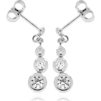 Náušnice Zlatnictví U Kostela Stříbrné visací náušnice se zirkony 8911 348405521