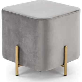 Taburet Taburetka CORNO tmavě šedá / zlatá DOPRODEJ*