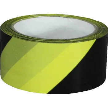 Lepicí páska 6 ks - Páska samolepicí PP 50x66 tisk PRUHY žlutá+černá