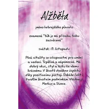 Kouzlo tvého jména Blahopřání Alžběta