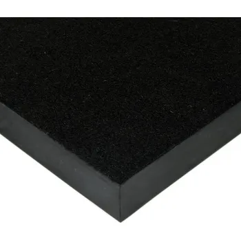 Černá kokosová zátěžová vstupní čistící rohož Synthetic Coco - 120 x 170 x 1 cm