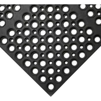 Rohožka Černá gumová protiskluzová protiúnavová průmyslová modulární rohož COBA Deluxe - 150 x 100 x 1,9 cm