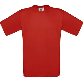 Tričko s krátkým rukávem B&C Exact Tee - červené, XXL