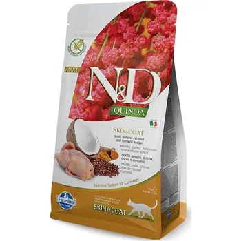 Krmivo pro kočku 2ks N&D Grain Free Quinoa CAT Skin & Coat Quail & Coconut 1,5kg