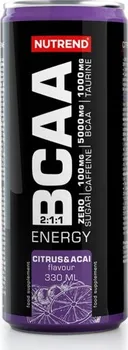 Energetický nápoj Nutrend Bcaa Energy plechovka 330 ml citrus/acai