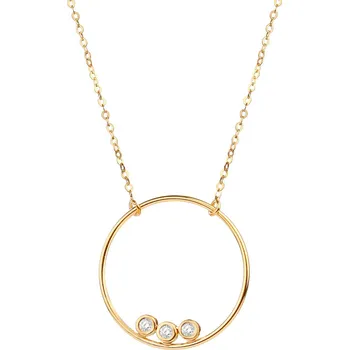 Náhrdelník Zlatý náhrdelník s kroužkem a zirkony - AP523-3164