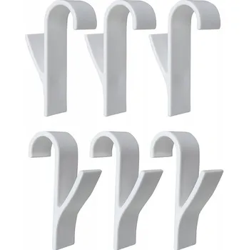 Iso Trade 6411 závěsný háček na koupelnový radiátor 6 ks bílý Věšák Iso Trade 6411 závěsný háček na koupelnový radiátor 6 ks bílý