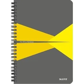 Blok Blok Leitz Office, šedo-žlutá, kroužková vazba, A4, ...