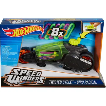 autíčko Mattel Hot Wheels Speed Winders Twisted Cycle černá