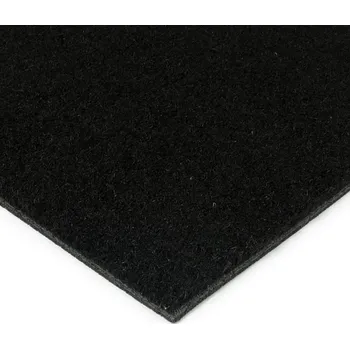 Rohožka Černá kokosová zátěžová vstupní čistící zóna Synthetic Coco - 200 x 100 x 1 cm