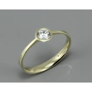 Prsten Zlatnictví U Kostela Zásnubní prsten ze žlutého zlata 1883 60 696-15615804