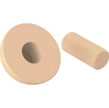 KP Ukončení madla pr. 42 mm, výška 20 mm, nelakovaný přírodní buk, pro nerezové zábradlí a schodiště