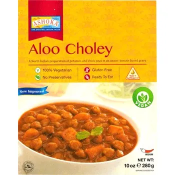 Hotové jídlo Aloo choley - karí s brambory a cizrnou v rajčatové omáčce 280g Ashoka