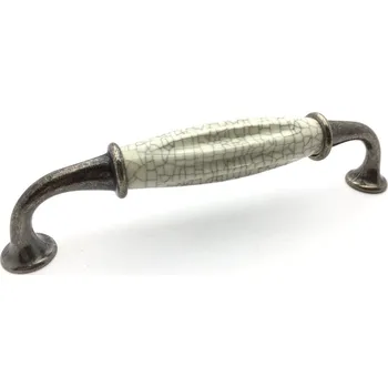 Nábytek Tulip COUNTRY bronz tmavý/ porcelán popraskaný 128 mm