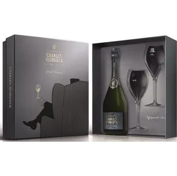 Víno Champagne Charles Heidsieck Brut Réserve 0,75 l francouzské šampaňské v dárkové krabičce se skleničkami