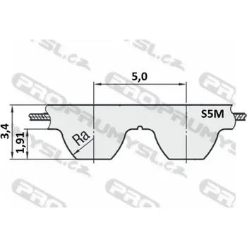 Řemen ozubený 625 S5M 250 optibelt STD