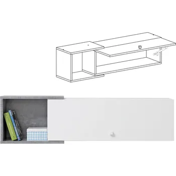 police Sigma - závěsná police SI 13 - bílá