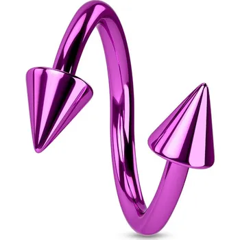Piercing Šperky4U Piercing spirála světle fialová 1,2 x 10 mm - SP1002A-1210