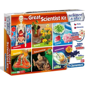 Clementoni Velká experimentální sada 6v1 Dětská vědecká sada Clementoni Velká experimentální sada 6v1