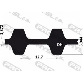 Řemen ozubený 1400 DH 100 (25,40 mm) optibelt ZR
