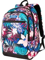 Target Studentský batoh květiny modrý/růžový