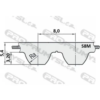 Řemen ozubený 1200 S8M 200 optibelt STD