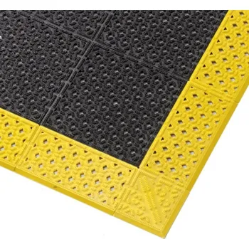 Rohožka Černá plastová děrovaná rohož Cushion Lok HD, Grip Step - 107 x 183 x 2,2 cm