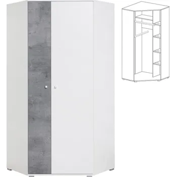 Šatní skříň Sigma - rohová skříň SI 2 L/P - bílá