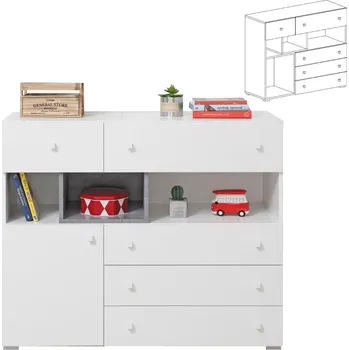 Komoda Sigma - komoda SI 12 - bílá