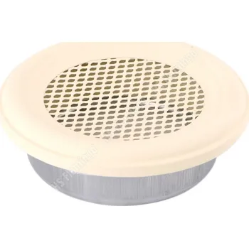 Větrací mřížka Krbová mřížka kulatá 125mm slonová kost