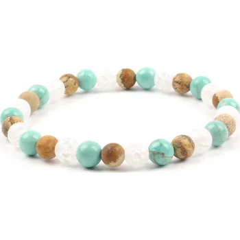 Náramek Moni náramek jaspis tyrkenit křišťál praskaný