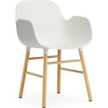 Jídelní židle Normann Copenhagen Židle Form s područkami, white/oak