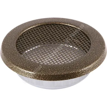 Větrací mřížka Krbová mřížka kulatá 160mm staré zlato