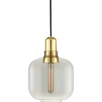 Normann Copenhagen Závěsná lampa Amp Small, smoke/brass