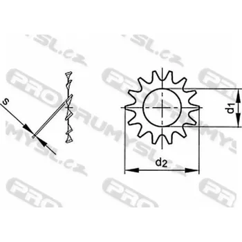 Matice Podložka s vnějším ozubením DIN 6797A M10 / 10,5