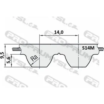 Řemen ozubený 1400 S14M 850 optibelt STD
