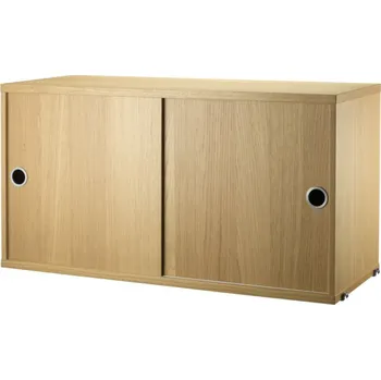 Komoda String Komoda String Cabinet With Sliding Doors 78 x 30, oak