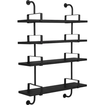 Komoda Gubi Police Démon Shelf 2, 95cm, 4 shelves, black stained ash