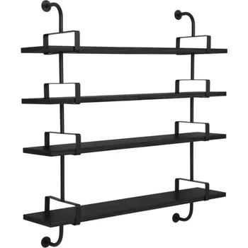 Komoda Gubi Police Démon Shelf 2, 155cm, 4 shelves, black stained ash