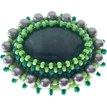 Brož Mijabijoux Brož z minerálů achát MB0050