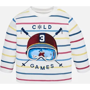 MAYORAL chlapecké tričko dlouhý rukáv pruhy barevné - 80 cm