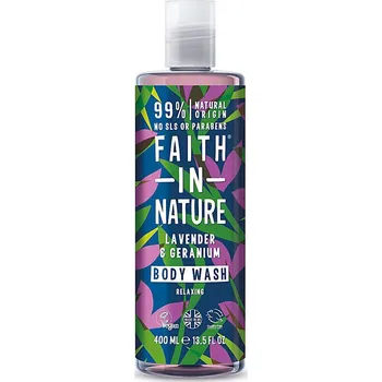 Mýdlo Faith in Nature Levandule a geranium sprchový gel a pěna 400 ml