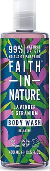 Mýdlo Faith in Nature Levandule a geranium sprchový gel a pěna 400 ml