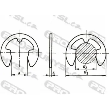 Matice Pojistný kroužek třmenový DIN 6799 - 2,3 nerez A1