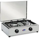 Plynový vařič CF Parker 2 hořáky nerez 18/10 4 kW – propan-butan