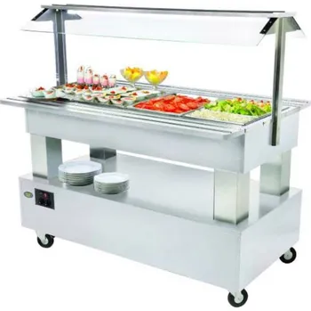 Vinotéka ROLLER GRILL International SALÁTOVÝ BAR STŘEDOVÝ KOMBINOVANÝ SB 40 M - BÍLÉ DŘEVO