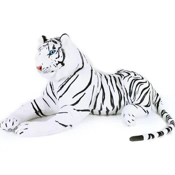 plyšák Rappa Velký tygr ležící 90 cm bílý