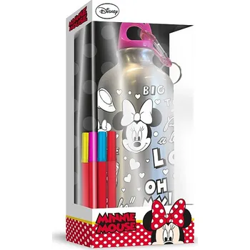 Láhev Euroswan ALU láhev s víčkem k domalování, 500 ml Minnie